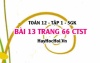 Bài 13 trang 66 Toán 12 tập 1 Chân trời sáng tạo
